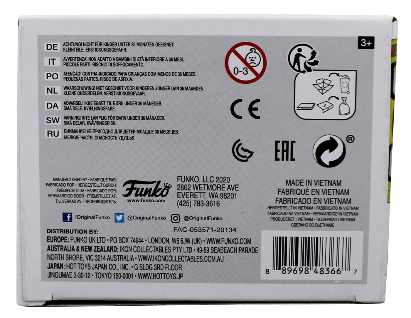 Ed Asner Up "Alien Carl" Signed Carl #751 Funko Pop Vinyl Figure PSA #AI53520