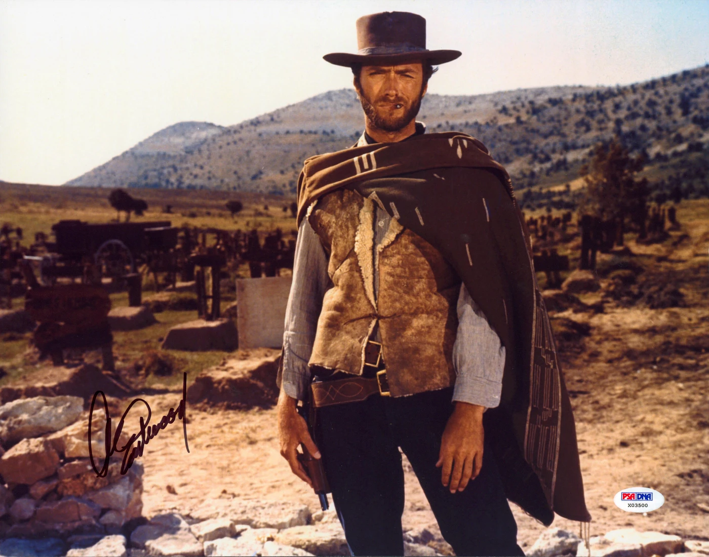 Clint Eastwood The Good, the Bad and the Ugly Signed 11x14 Photo PSA/DNA #X03500