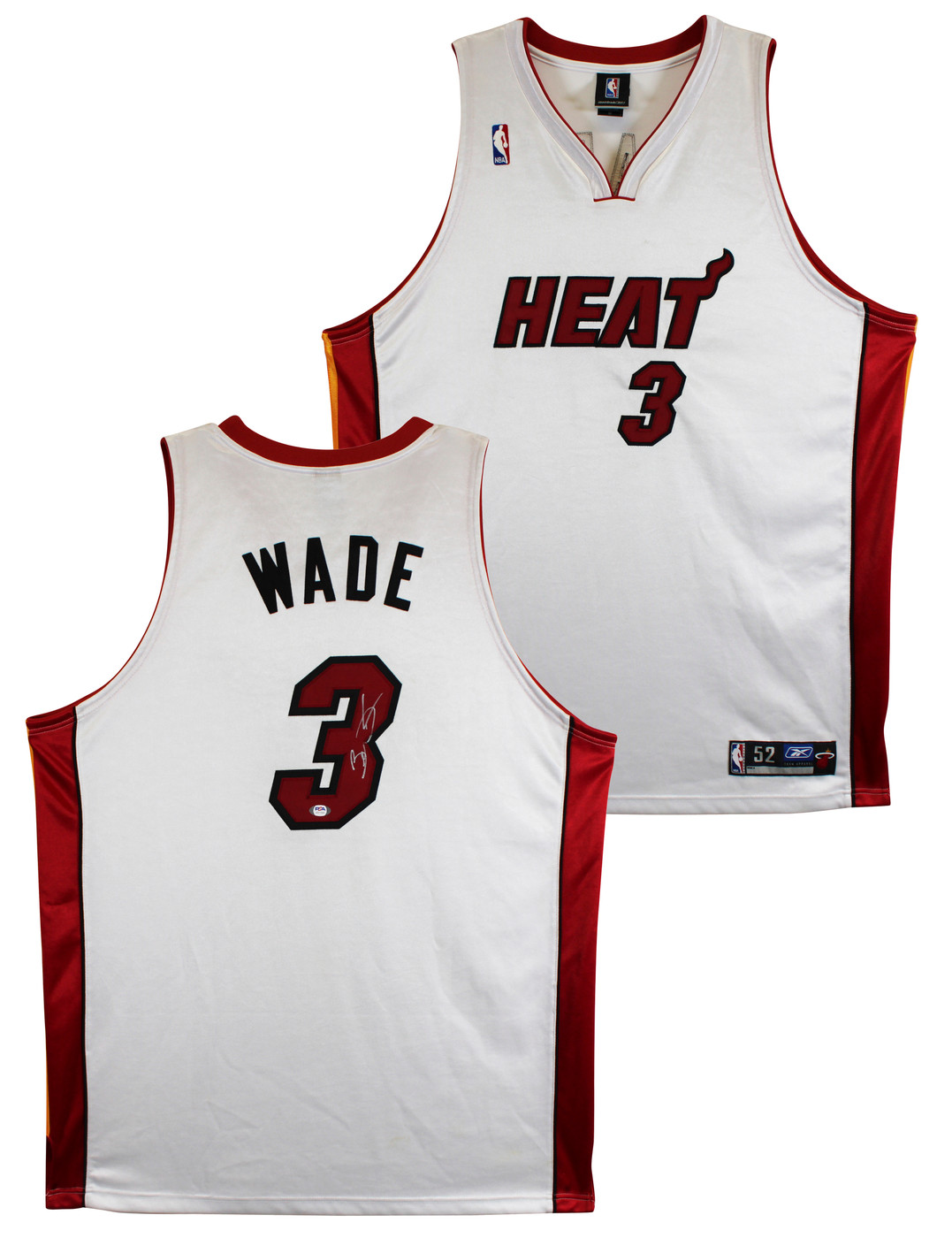 Heat Dwyane Wade Authentic Signed White Reebok Authentic Jersey PSA/DNA #AH77326