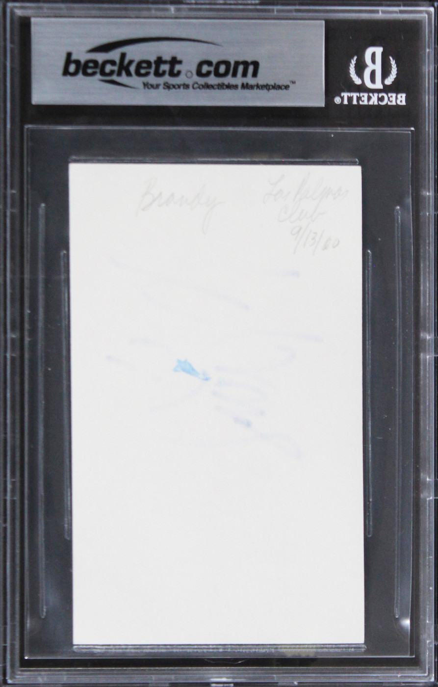 Brandy Singer "Smiley Face" Authentic Signed 3x5 Index Card BAS Slabbed 1