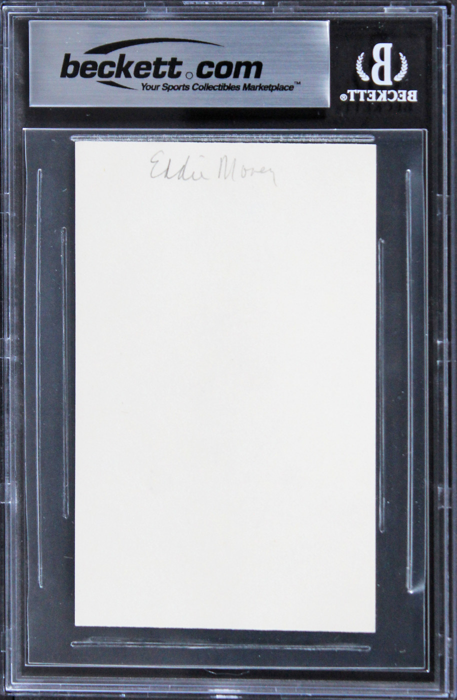 Eddie Money Musician Authentic Signed 3x5 Index Card Autographed BAS Slabbed 2
