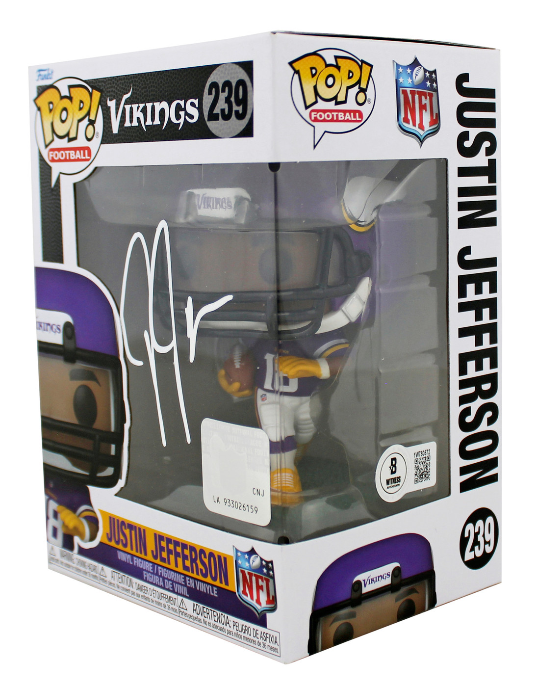 Vikings Justin Jefferson Authentic Signed #239 Funko Pop Vinyl