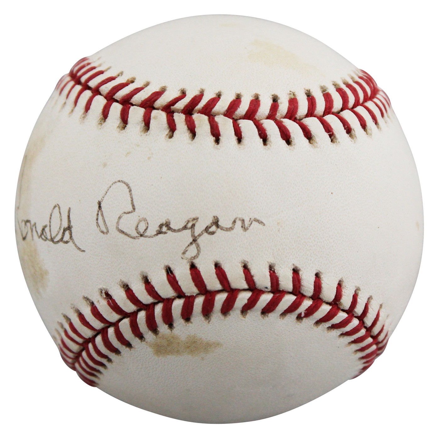 Ronald Reagan Authentic Signed Bobby Brown OAL Baseball PSA/DNA #AR02823