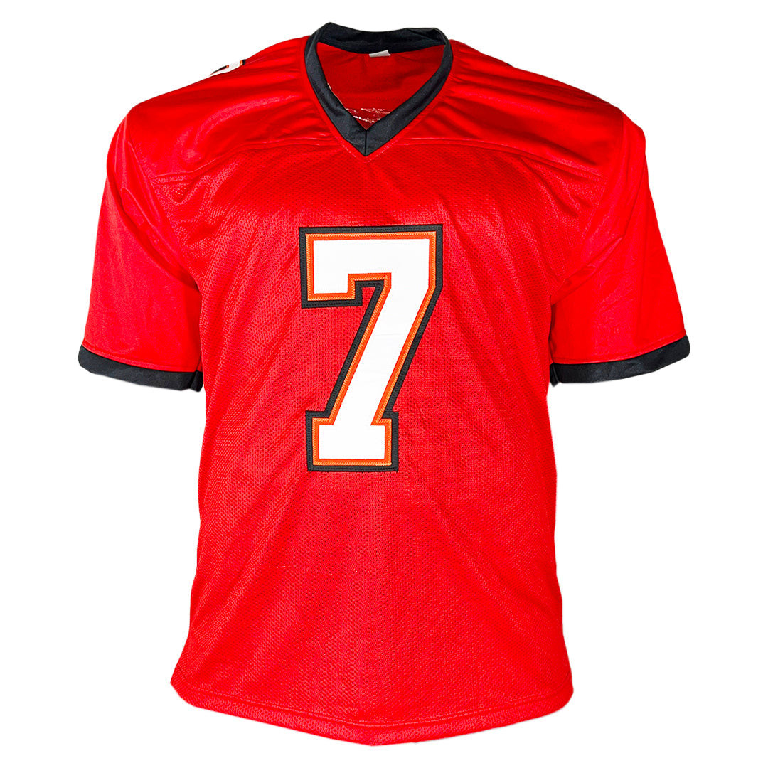 Bucky Irving Signed Tampa Bay Red Football Jersey (Beckett)
