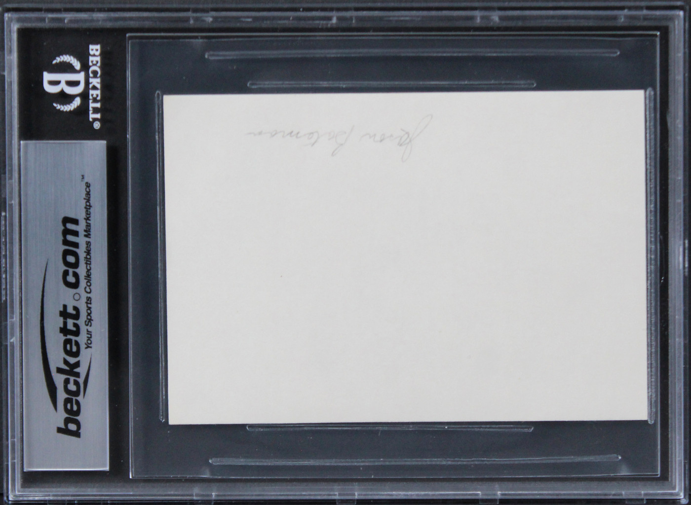 Jason Bateman Ozark Authentic Signed 3x5 Index Card Autographed BAS Slabbed