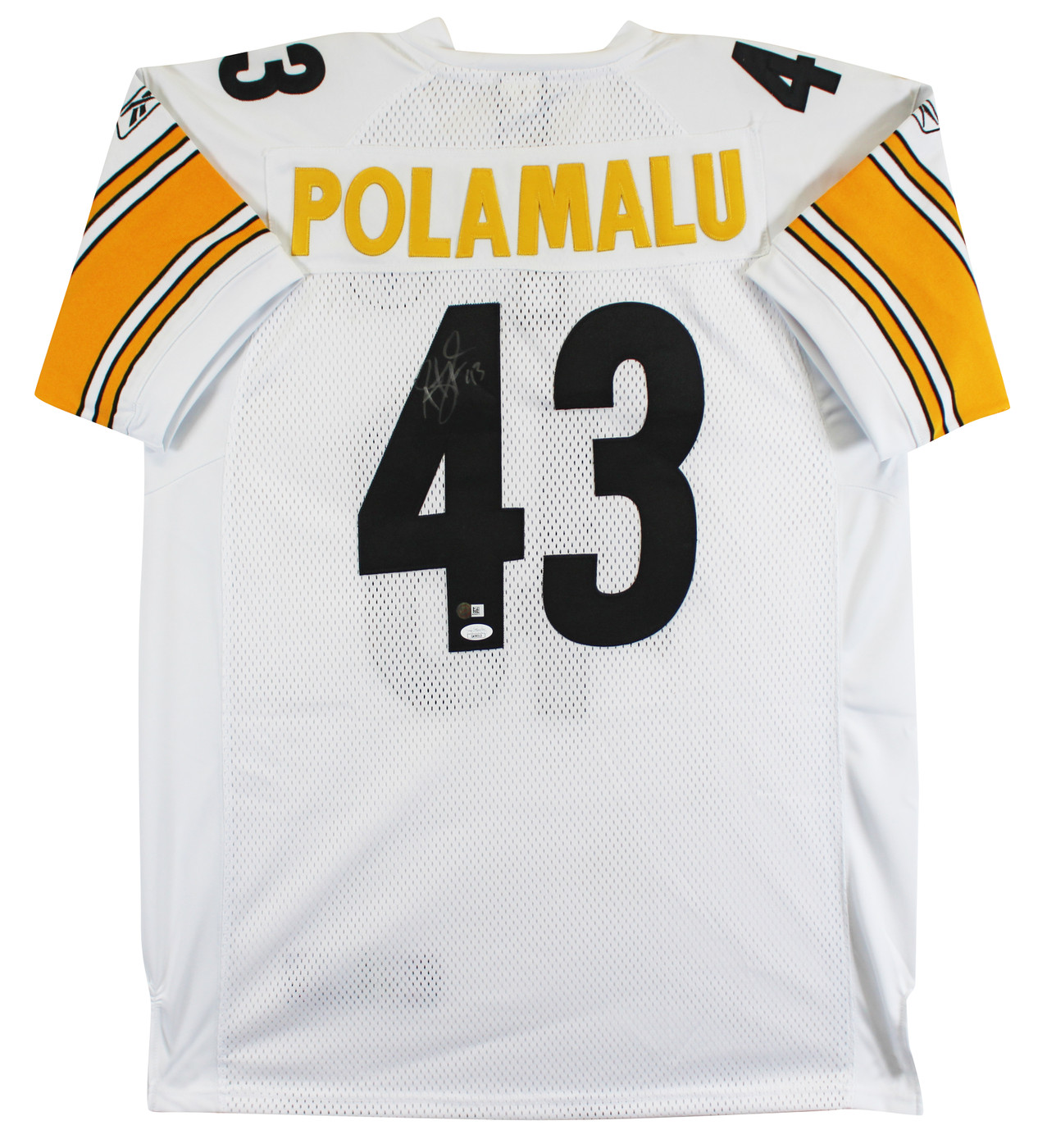 Steelers Troy Polamalu Signed White Reebok On-Field Jersey JSA