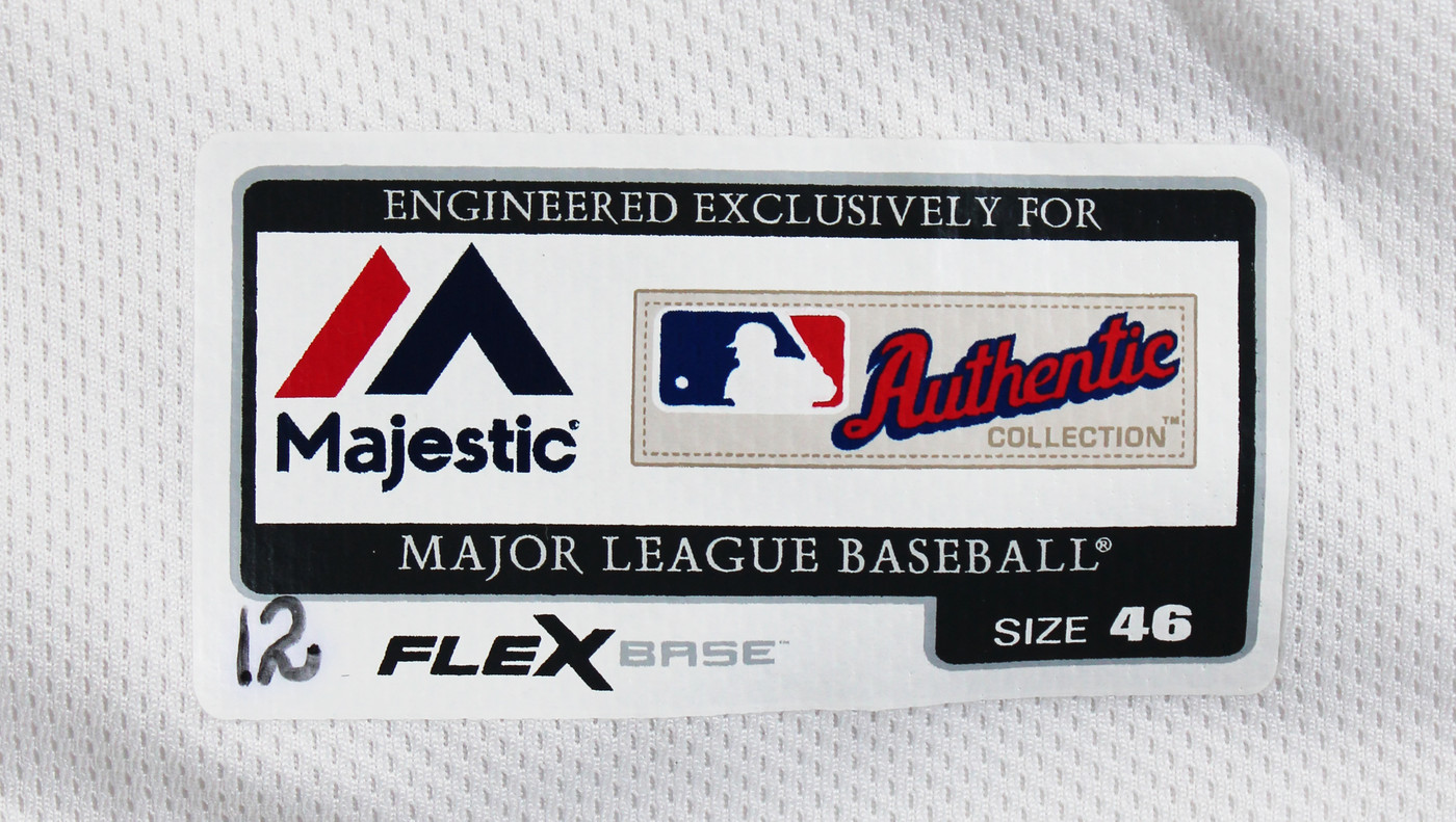 Rougned Odor Game Used Jackie Robinson Day White Majestic Flexbase Jersey MLB