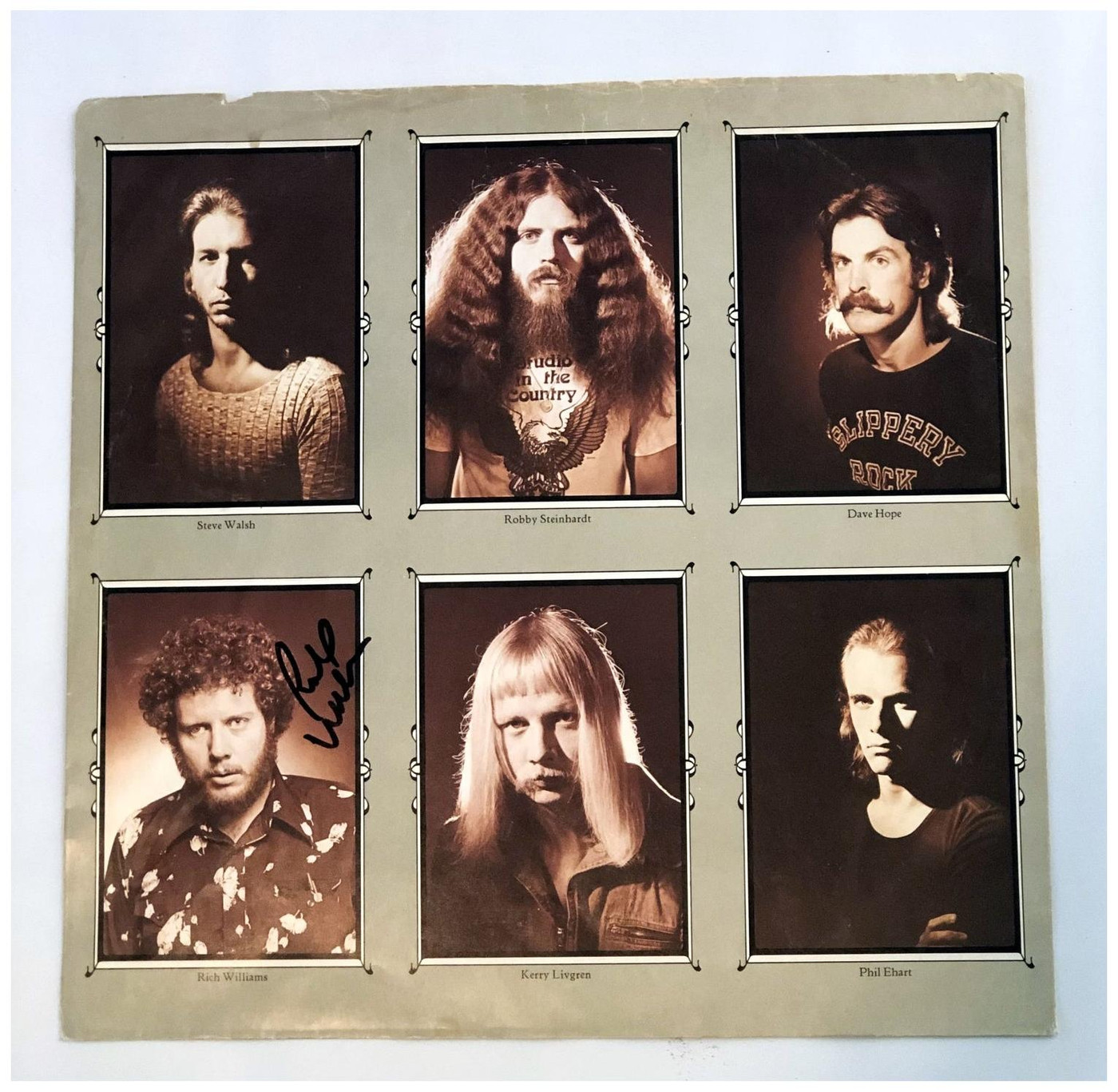 Kansas Richard Wiliams Signed Vinyl Album Lp Insert -