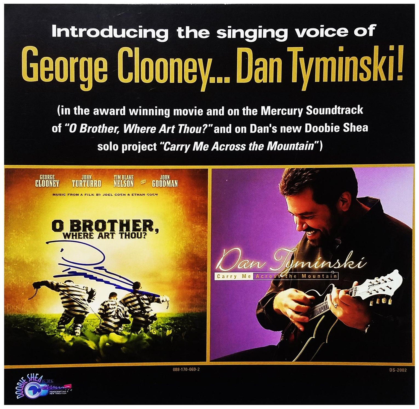 Dan Tyminski Signed Autographed Album Flat