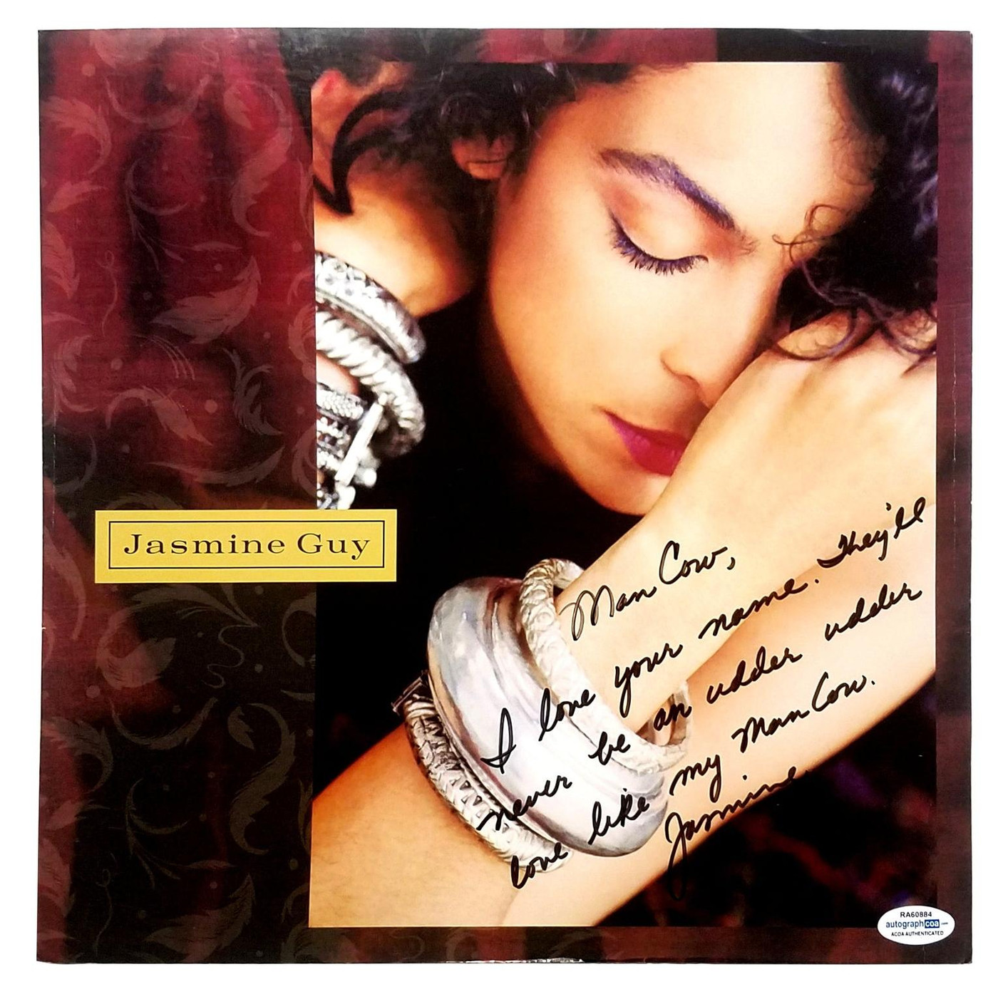 Jasmine Guy Signed Autographed Record Album LP Flat ACOA -