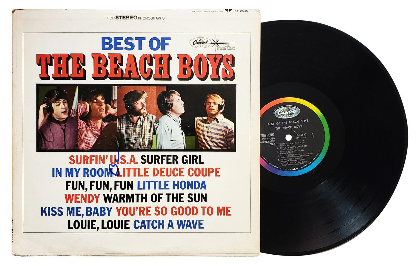 Beach Boys Brian Wilson Signed Autographed Album Record LP -