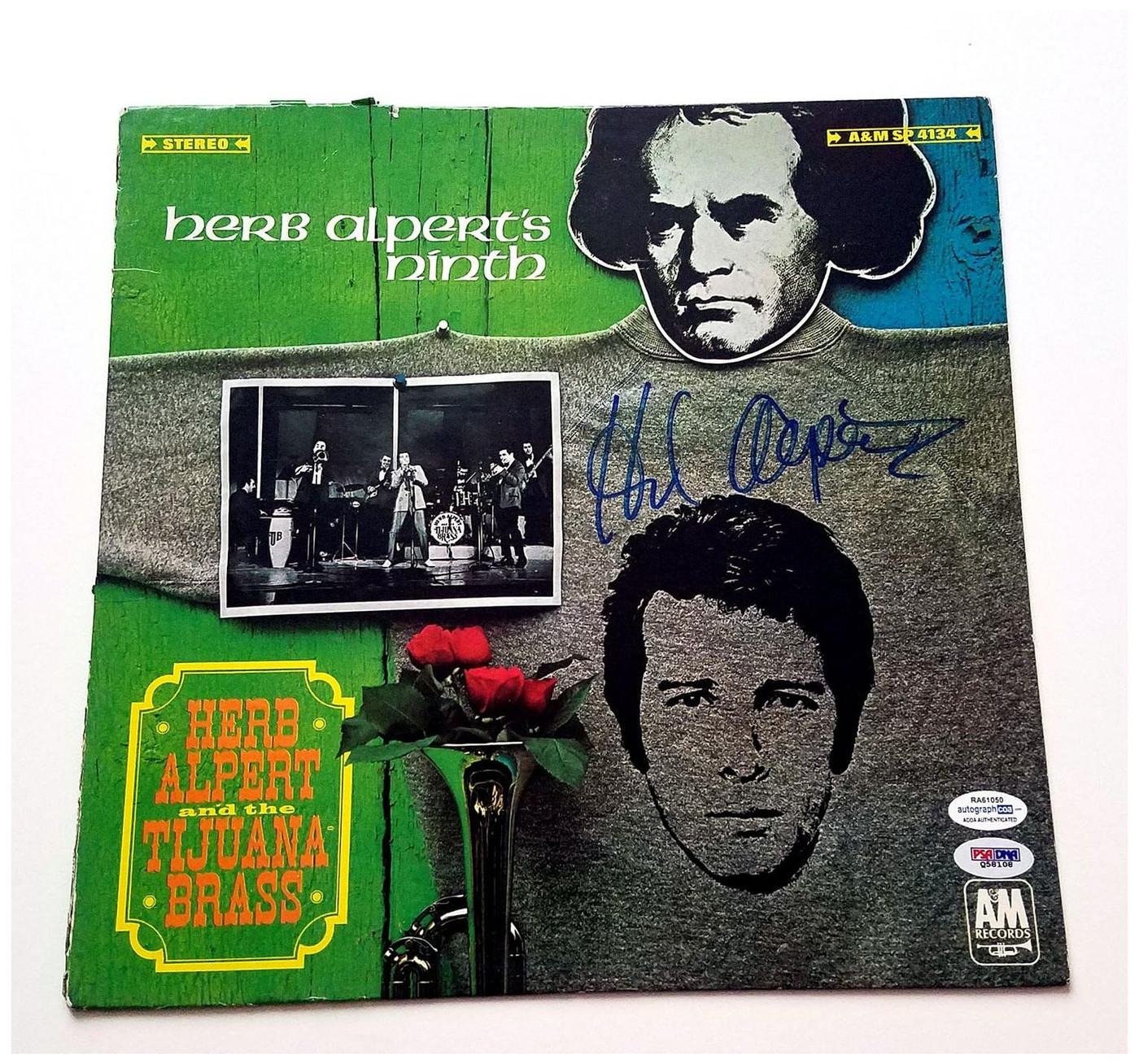 Herb Alpert Signed Autographed Ninth Album Cover ACOA PSA