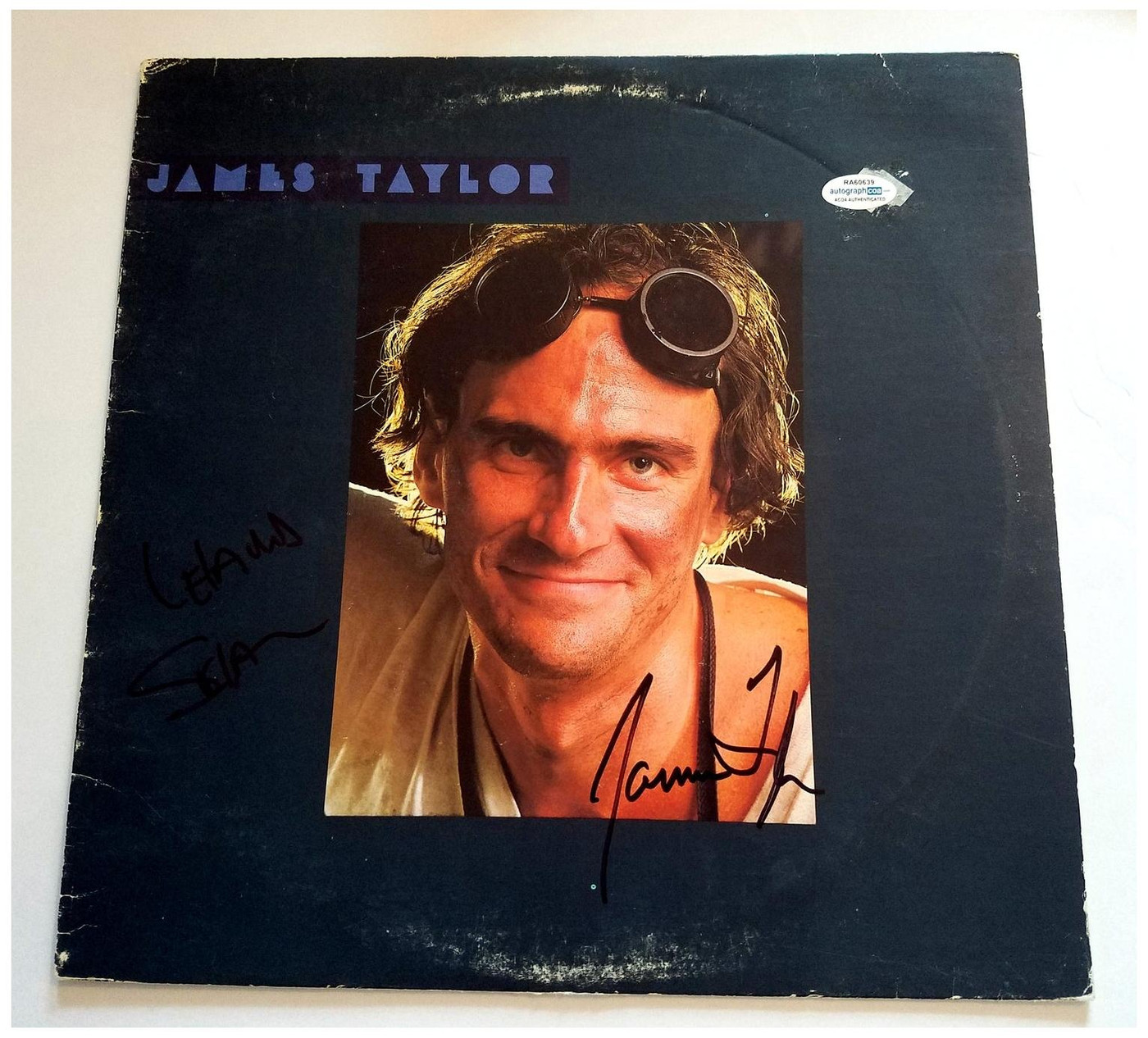 James Taylor & Leland Sklar Signed Autographed Record Album LP ACOA Version 1