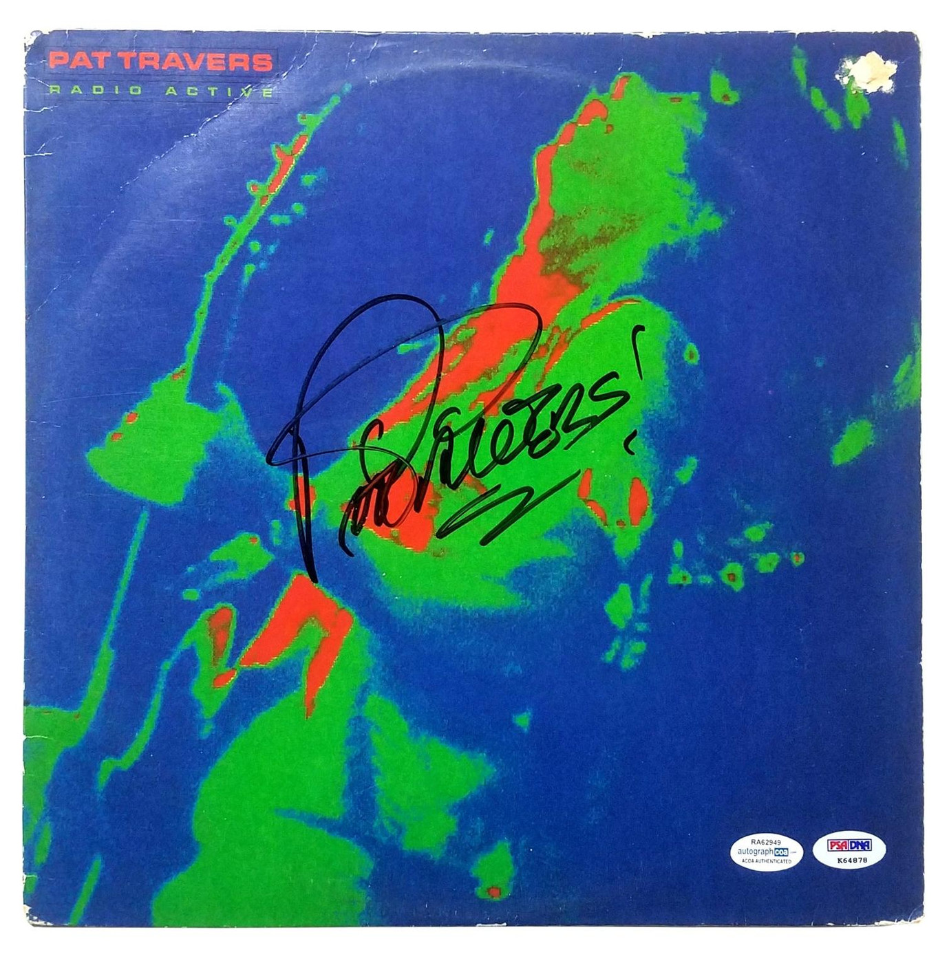 Pat Travers Signed Autographed Record Album LP ACOA PSA