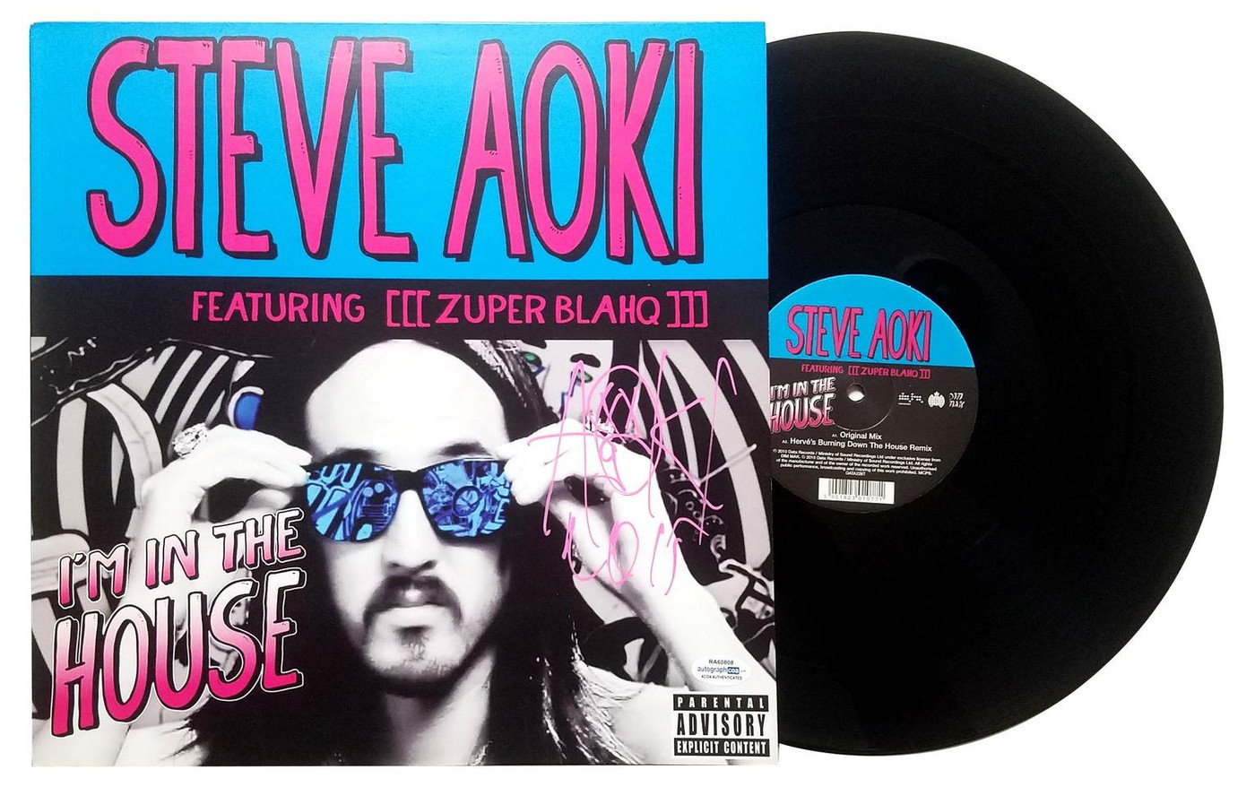 Steve Aoki Signed Autographed I'm In The House Album LP ACOA -