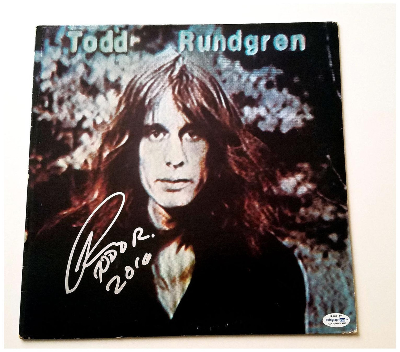 Todd Rundgren Autographed Hermit Of Mink Hollow Album Cover ACOA -