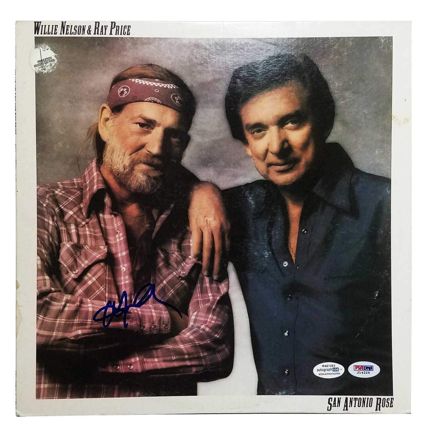 Willie Nelson Signed Autographed Record Album LP ACOA PSA Version 7