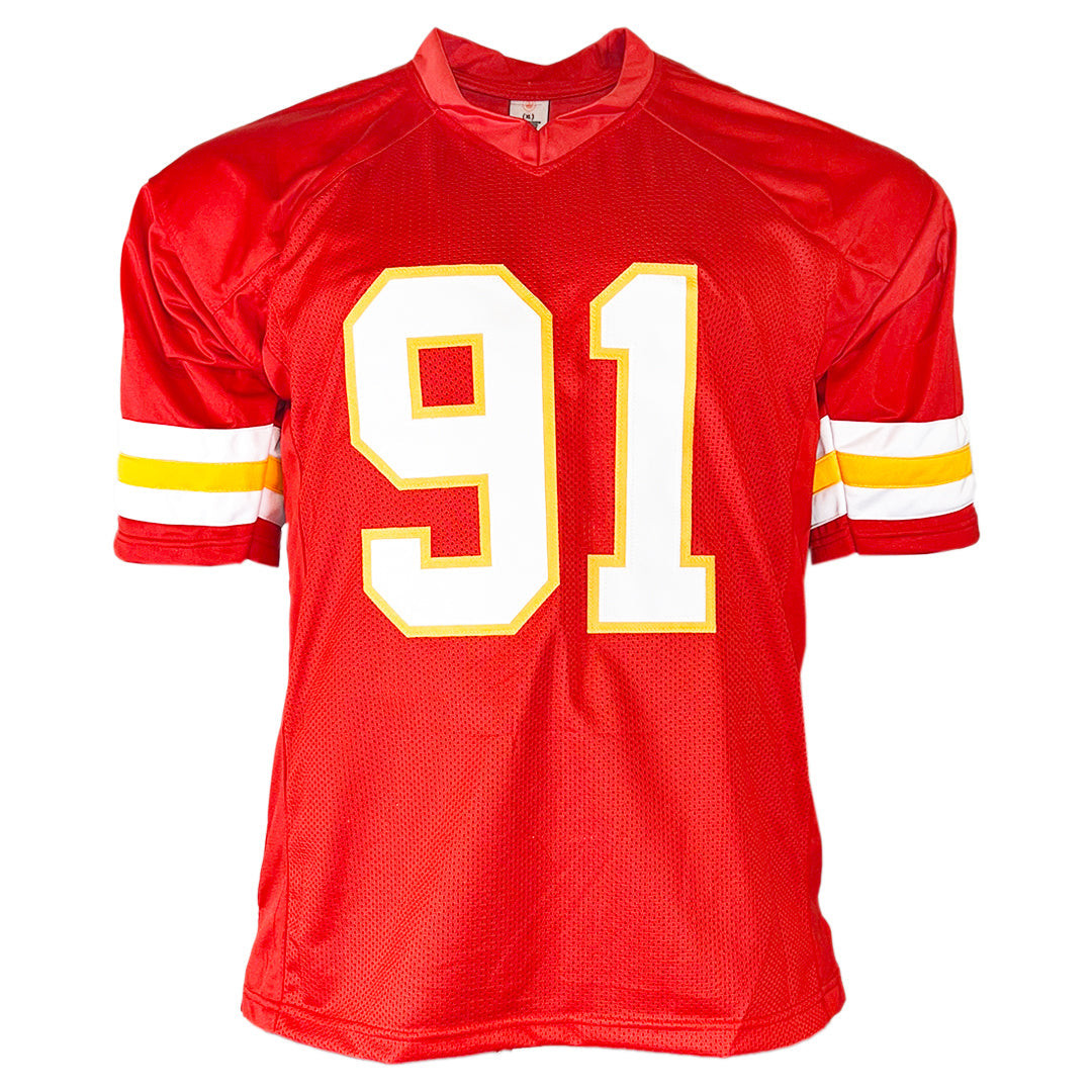 Tamba Hali Signed Kansas City Red Football Jersey (Beckett)