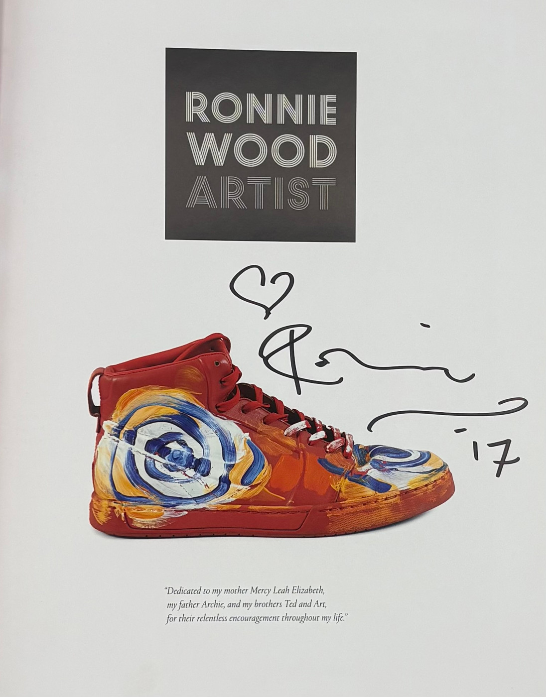 Ronnie Wood Signed Artist Book First Edition | Rolling Stones