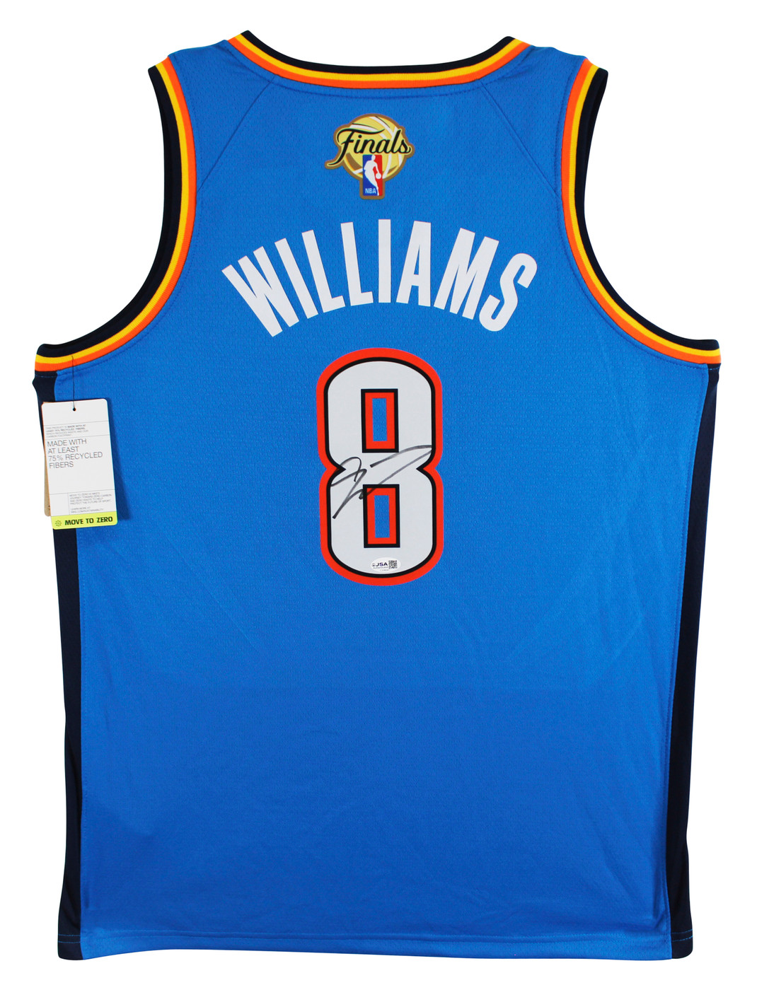Thunder Jalen Williams Signed Blue Nike Icon Finals Edition Swingman Jersey JSA