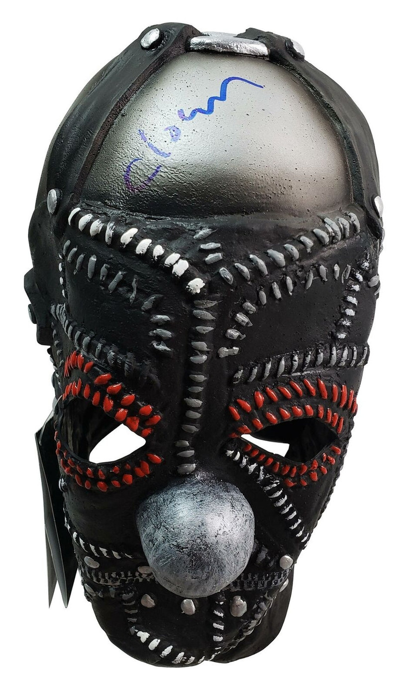直筆サイン入】Slipknot Clown スネアヘッド16年渋谷タワレコ Slipknot Clown Signed Mask Shawn Crahan w Custom Display Stand ACOA -