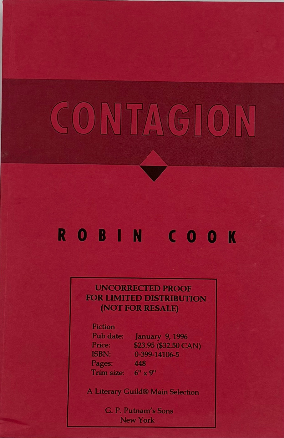 Contagion (Unsigned Advance Uncorrected Proof)