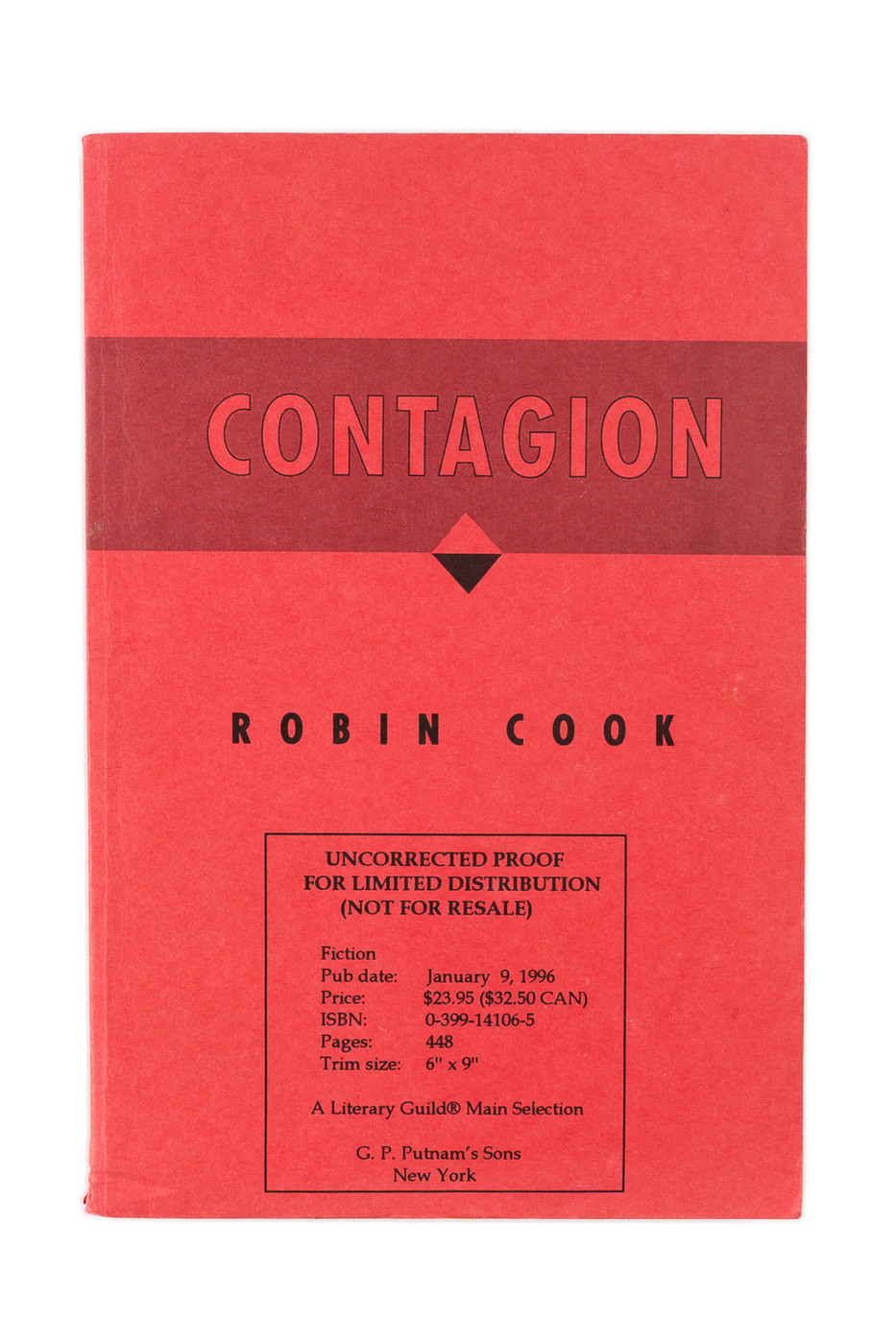 Robin Cook's Contagion (Unsigned Advance Uncorrected Proof)