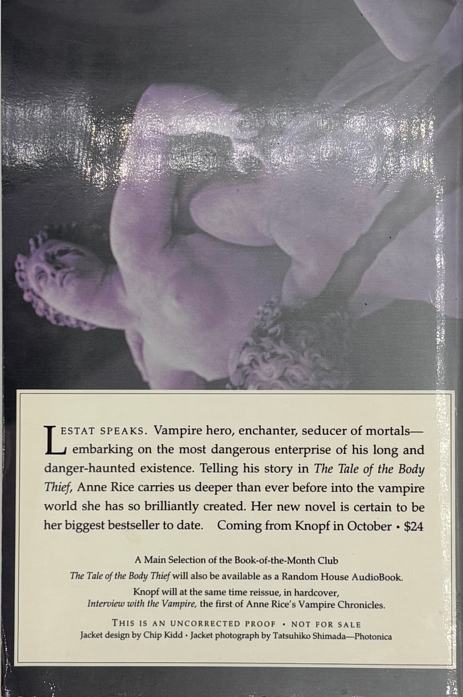 The Tale of the Body Thief (Unsigned Advance Readers Copy)