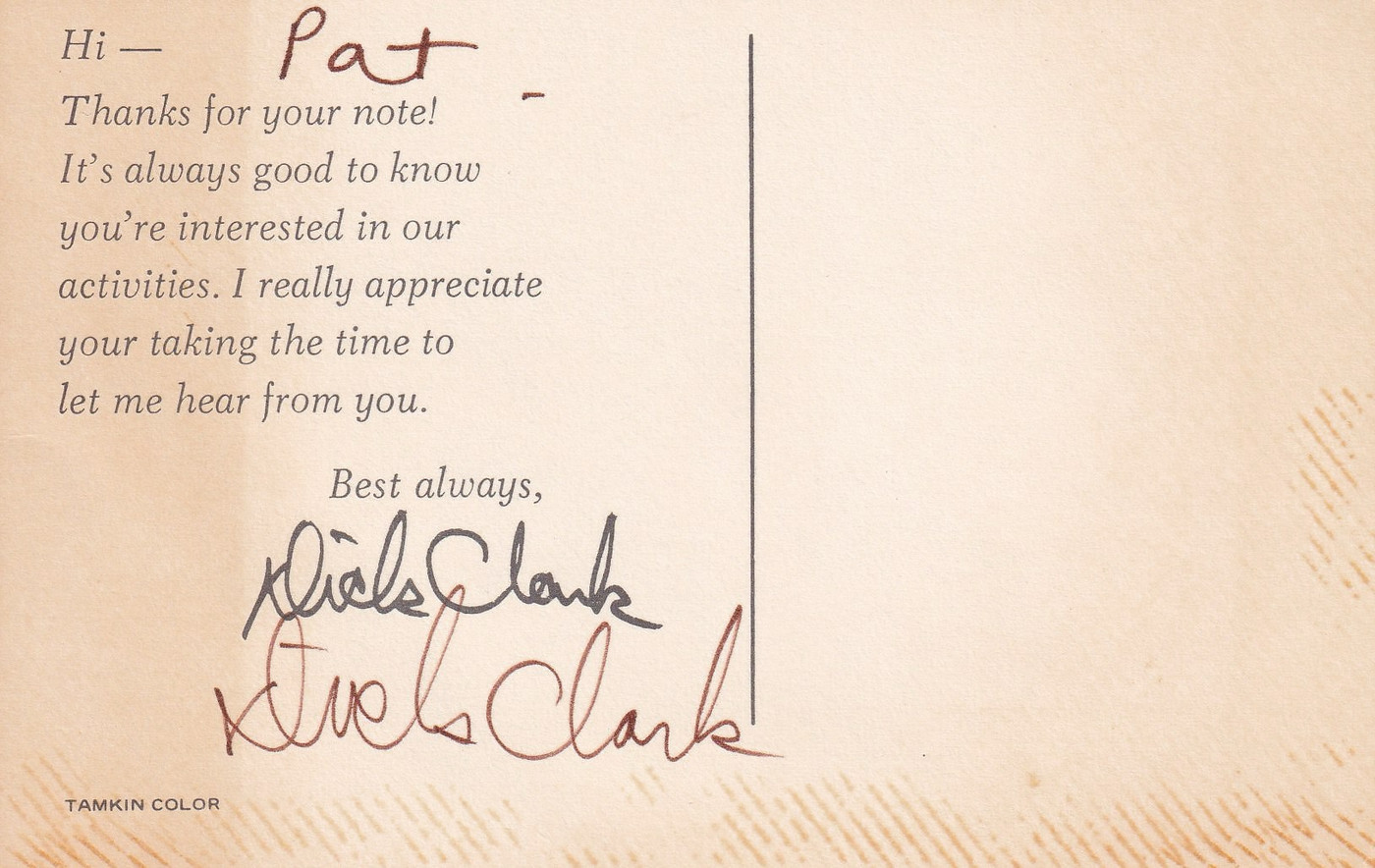 Dick Clark Hand-Signed Vintage Promotional Postcard