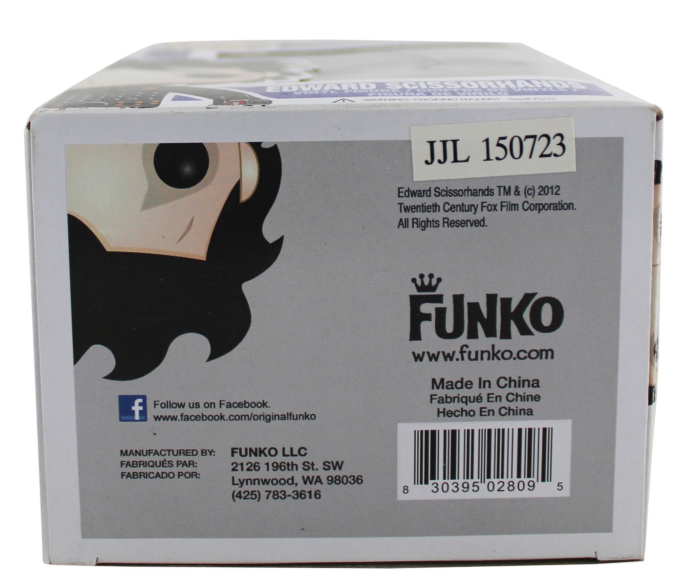 Johnny Depp Signed Edward Scissorhands #17 Funko Pop Vinyl Figure