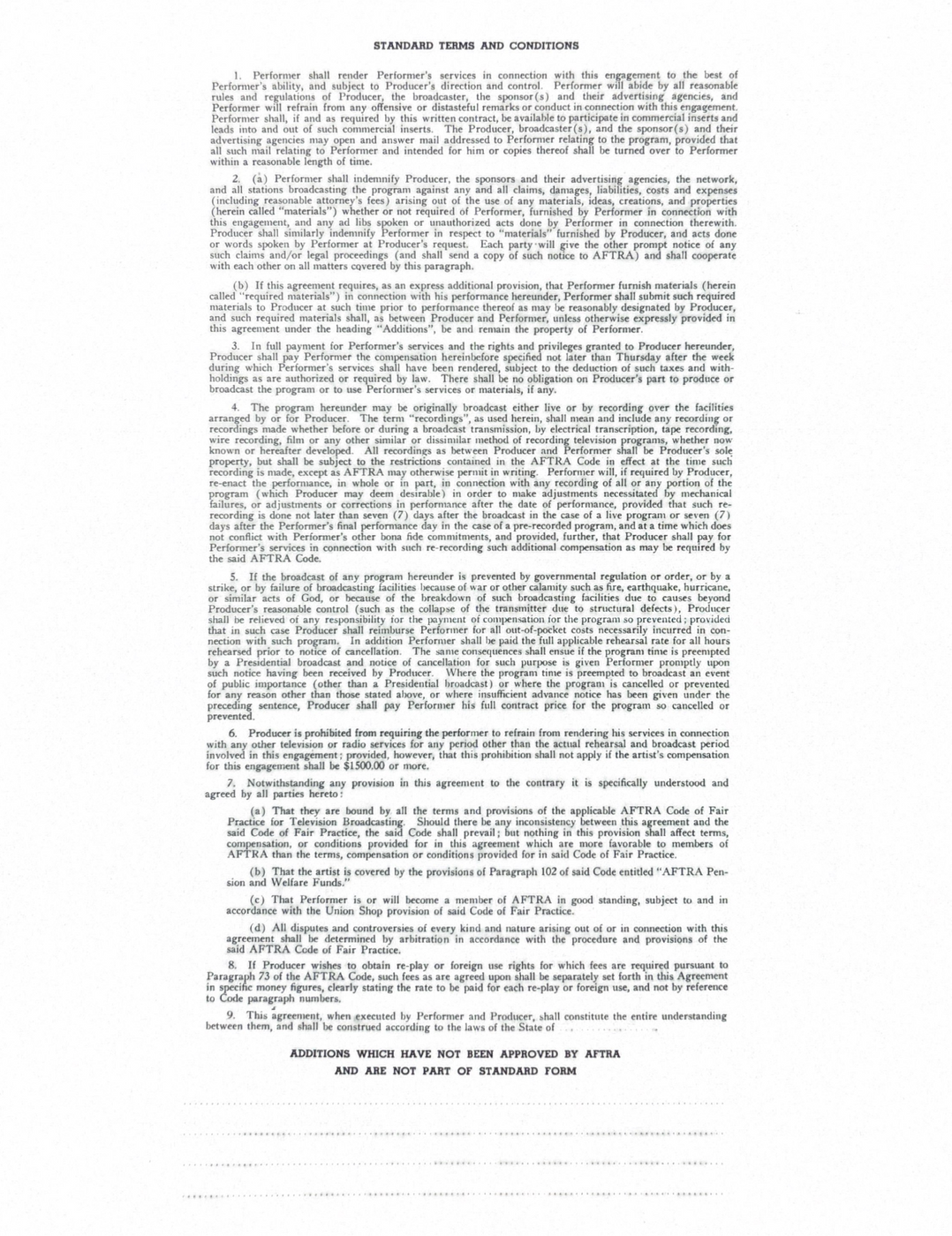 Patty Duke Hand-Signed 1973 "Say It with Music" Television Audition Contract