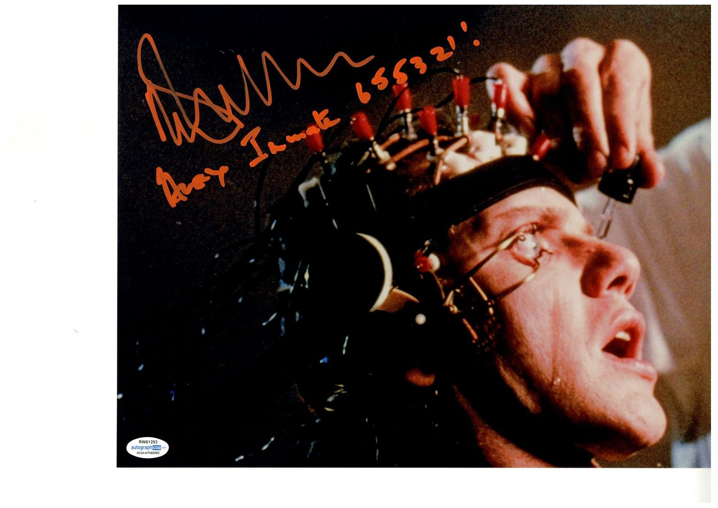 Clockwork Orange Malcolm McDowell Autographed 11x14 Photo w Quote ACOA Witness I