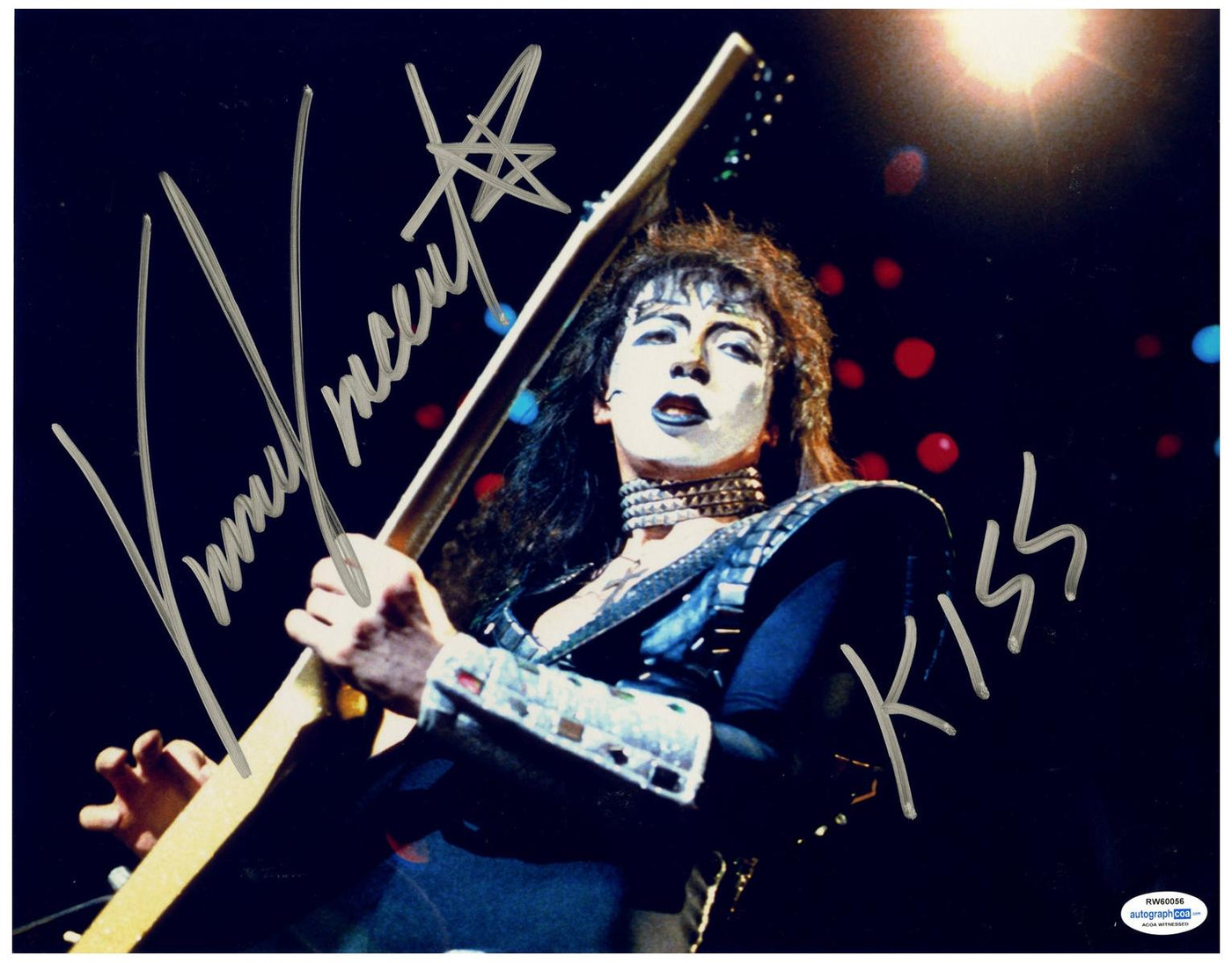 KISS Vinnie Vincent Signed Autographed 11x14 Photo Exact Proof ACOA Witness ITP Version 3