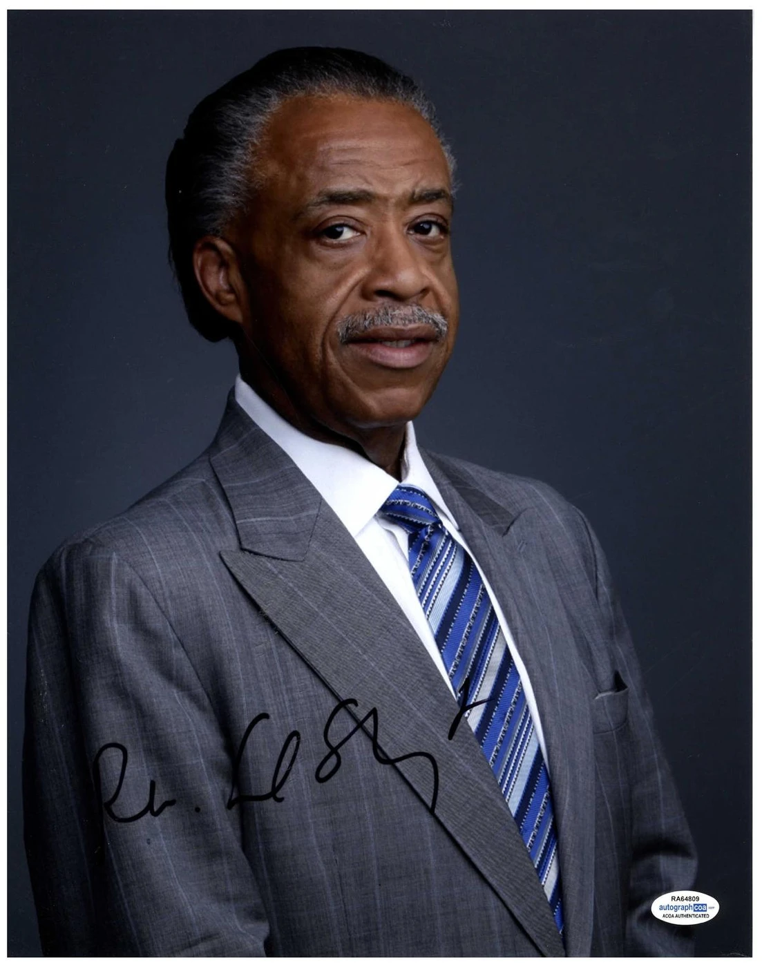 Rev. Al Sharpton Autograph Autographed 11x14 Photo Black Leader Politics ACOA