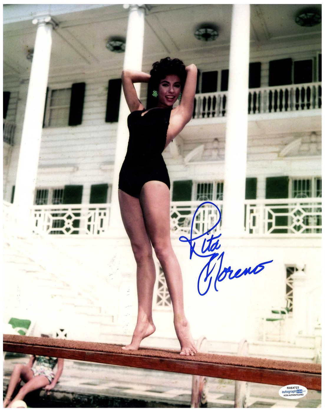 Rita Moreno Signed Autographed 11x14 Photo Vintage Sexy Hot Risque Classic ACOA