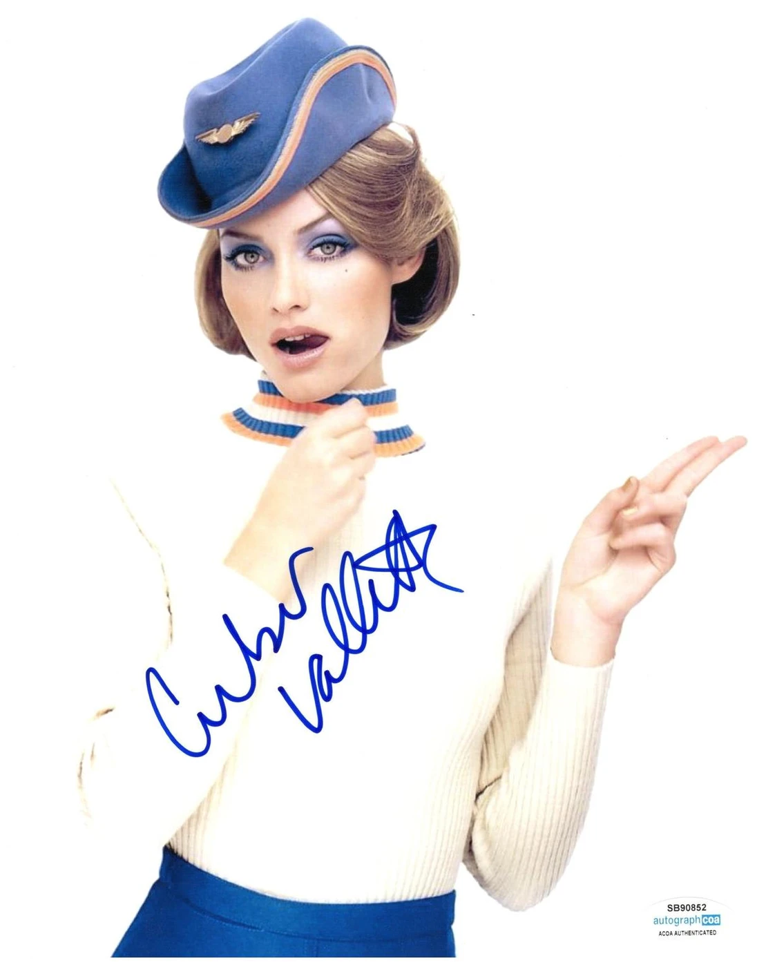 Amber Valletta Signed Autographed 8x10 Hot Stewardess Photo