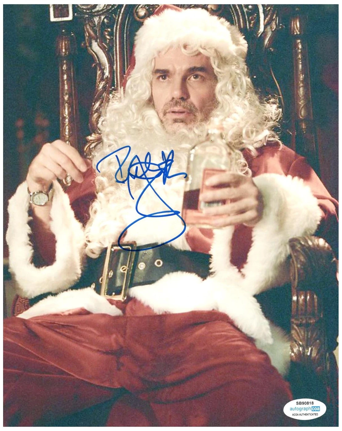 Billy Bob Thornton Signed Autographed 8x10 Bad Santa Liquor Photo ACOA