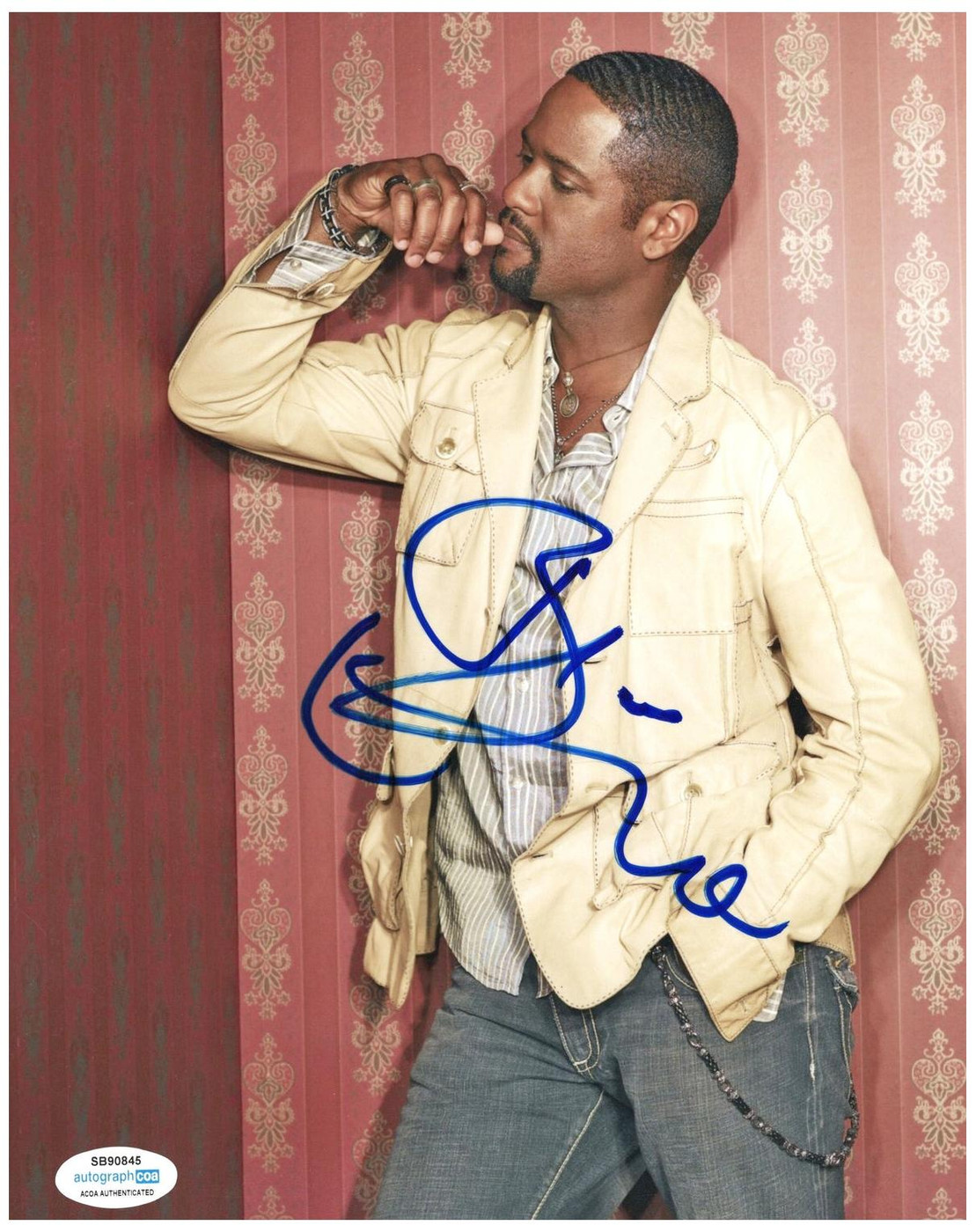 Blair Underwood Signed Autographed 8x10 Male Model Pose Photo