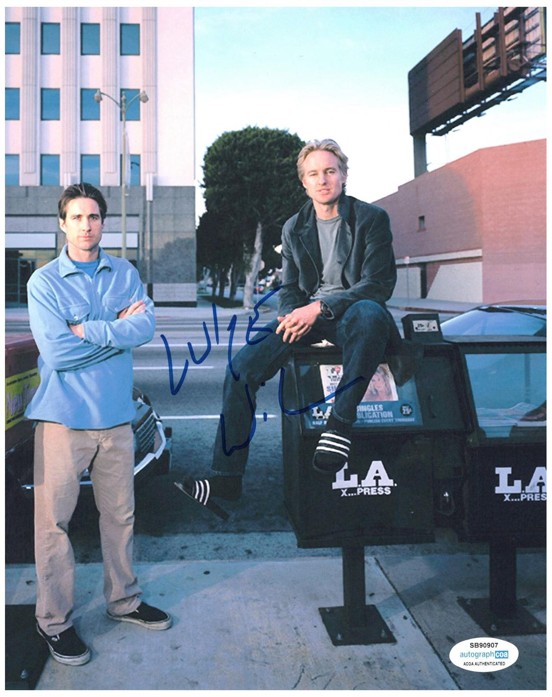 Luke Wilson Signed Autographed 8x10 Luke and Owen Wilson Photo ACOA -