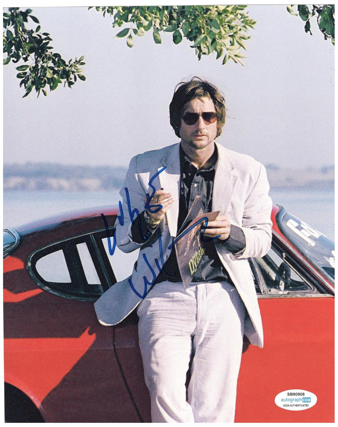 Luke Wilson Signed Autographed 8x10 Red Car Photo ACOA