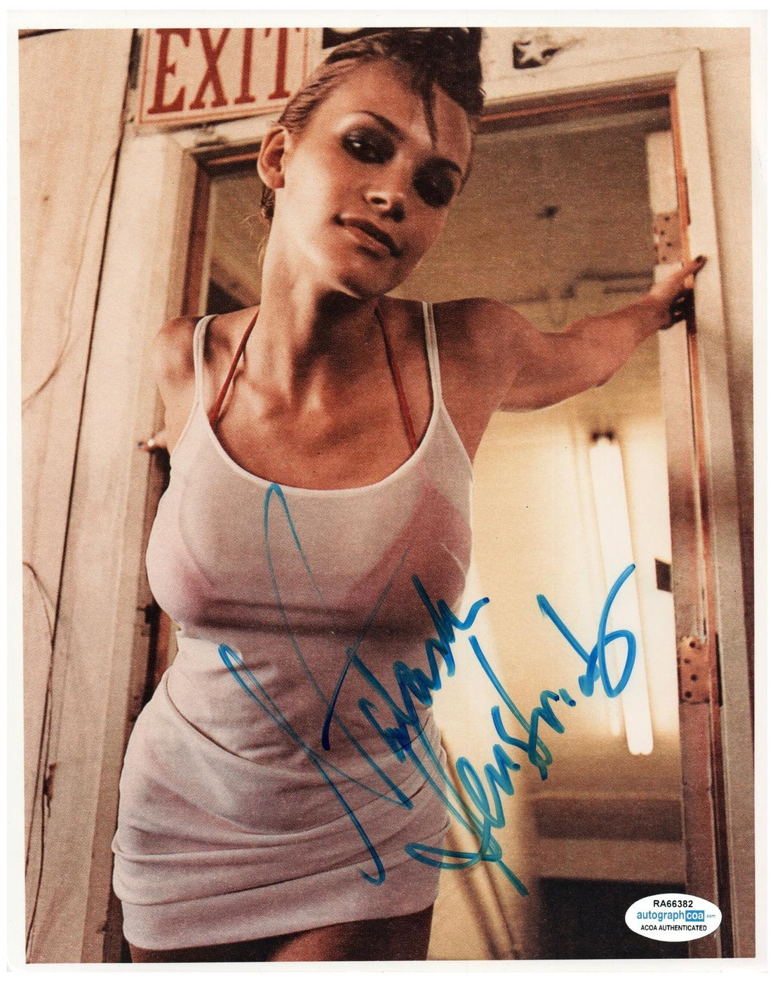 Natasha Henstridge Signed Autographed 8x10 Photo Hot Sexy Supermodel ACOA Version 1