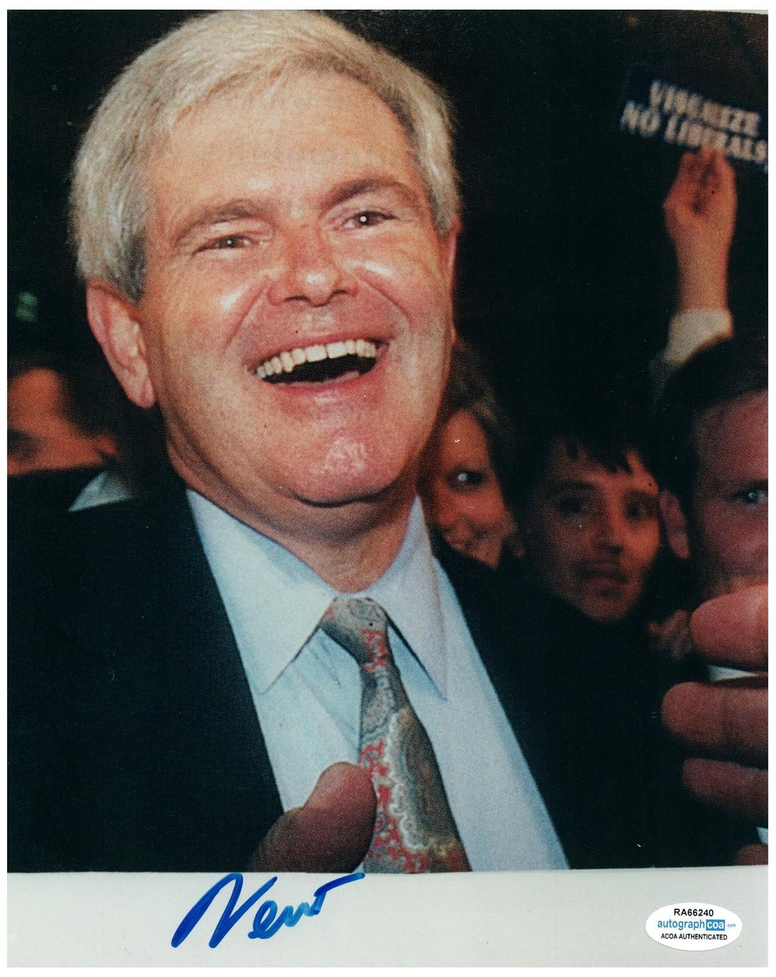Newt Gingrich Signed Autographed 8x10 Photo ACOA Version 1