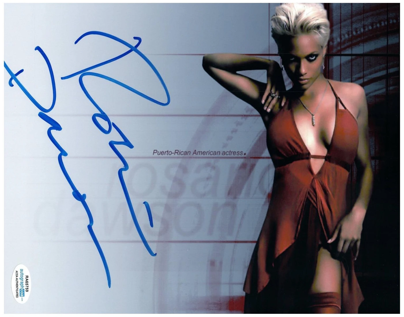 Rosario Dawson Signed Autographed 8x10 Photo Hot Sexy ACOA Version 1