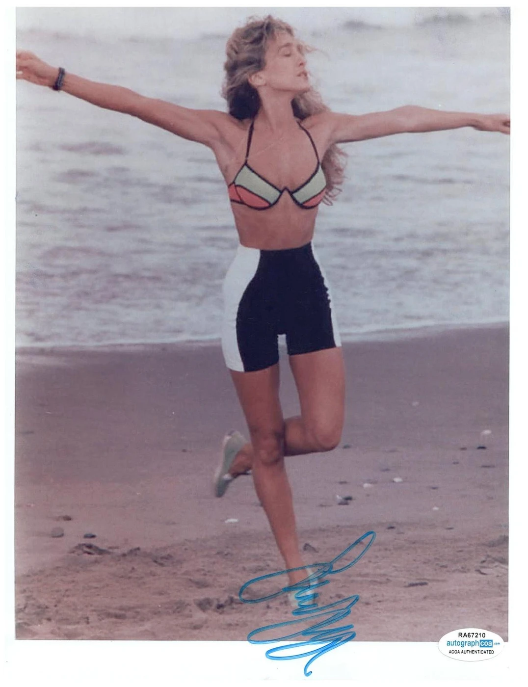 Sarah Jessica Parker Signed Autographed 8x10 Photo Vintage Beach ACOA