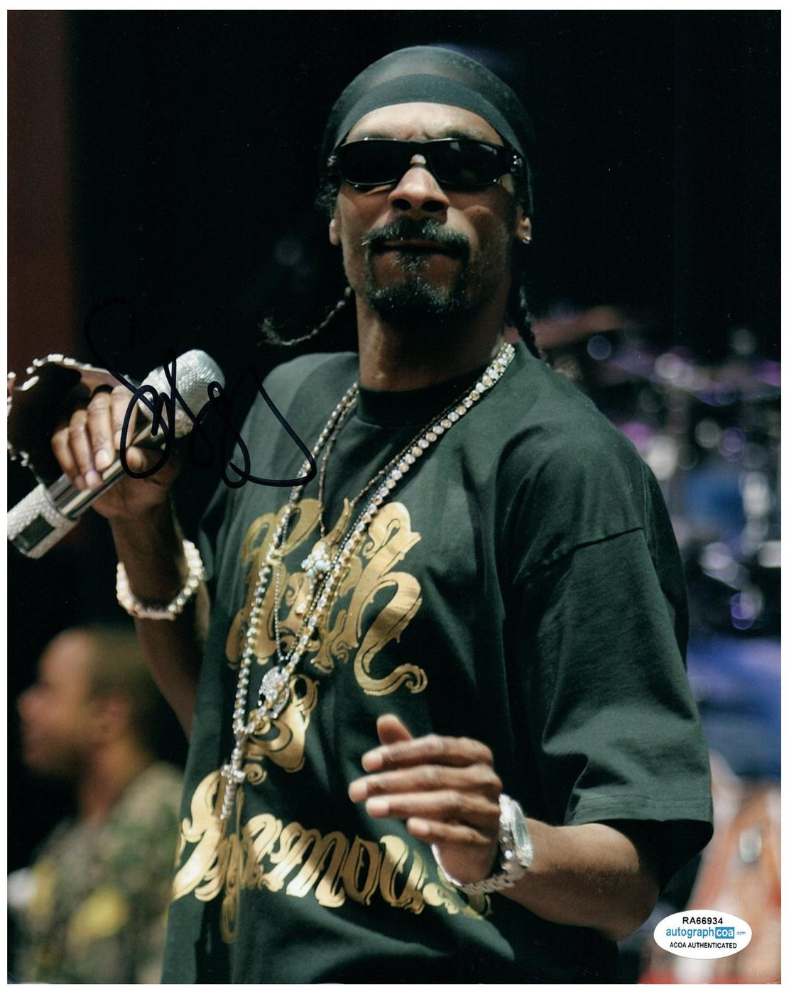 Snoop Dogg Signed Autographed 8x10 Photo Rap Hip-Hop Death Row Records ACOA