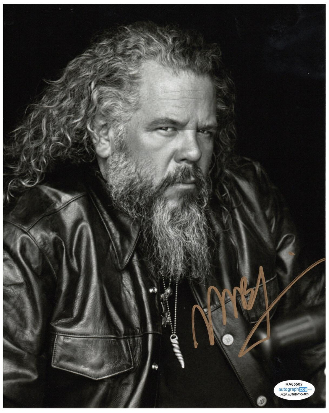 Sons Of Anarchy Mark Boone Junior Autograph 8x10 Photo ACOA Version 3