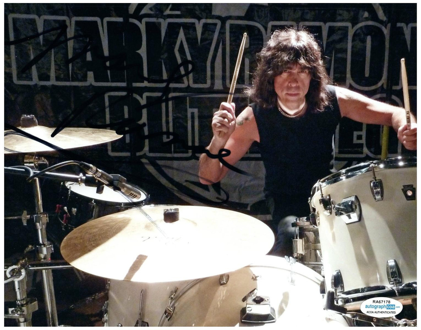 The Ramones Marky Ramone Signed Autographed 8x10 Photo Punk Drummer ACOA