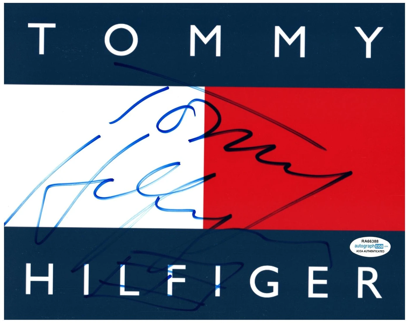 Tommy Hilfiger Signed Autographed 8x10 Photo Fashion Designer ACOA