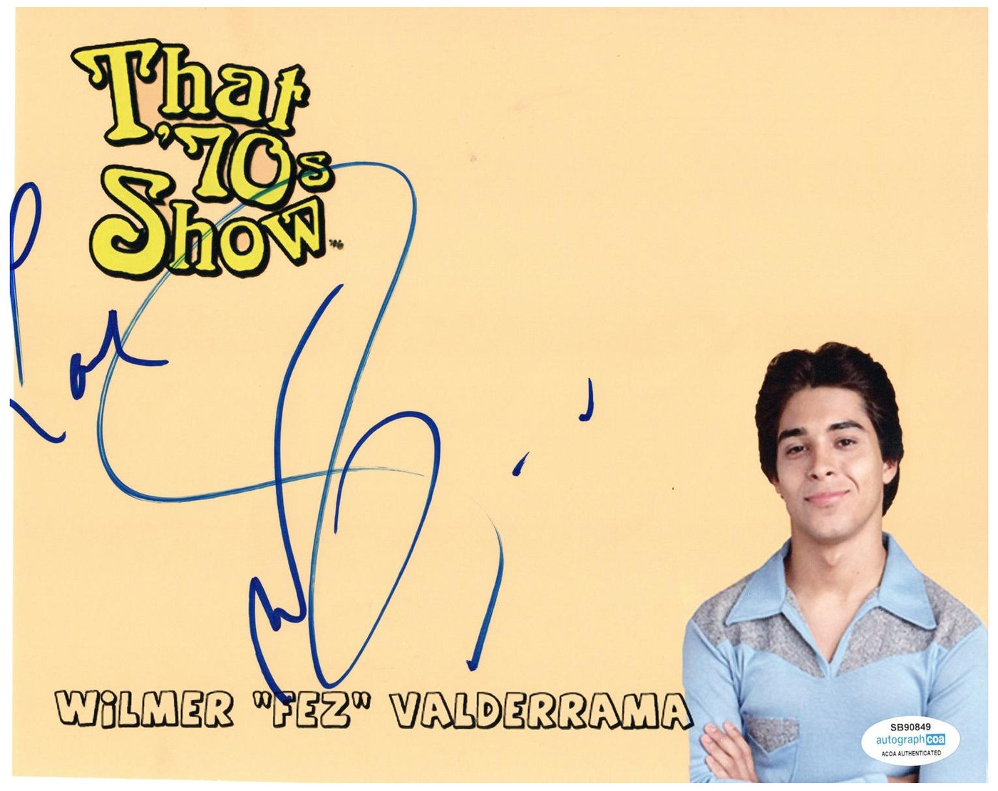 Wilmer Valderrama Signed Autographed 8x10 That '70's Show Fez Photo