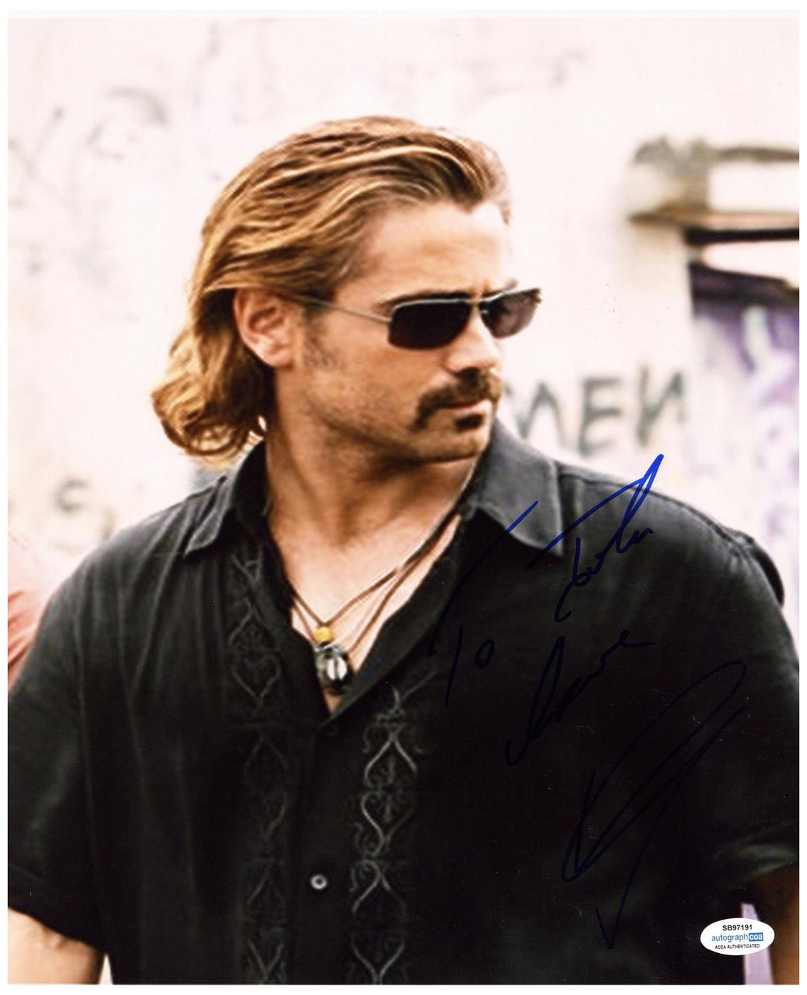 Colin Farrell Signed Autographed 11x14 To John Photo ACOA